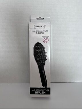 Purify Electric Hair Straightener Brush with Digital Temperature Display, NEW